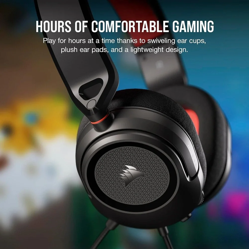 Corsair HS35 v2 Wired Gaming Headset Red 3.5mm Jack PC‎ PS5 Xbox Switch